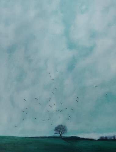 L' arbre et les oiseaux van FRANÇOISE LUCQ, Schilderij te koop op Singulart