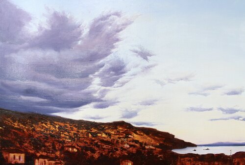 Sunrise over Funchal van Volha Milashevich-Valentynovich, Schilderij te koop op Singulart