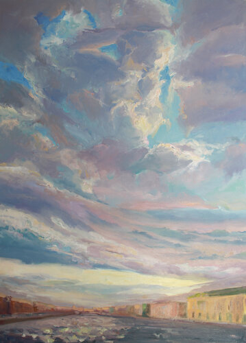 And the thunderstorm didn't happen van Volha Milashevich-Valentynovich, Schilderij te koop op Singulart