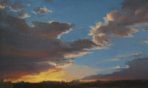 Warm evening by Volha Milashevich-Valentynovich, 회화 for Sale on Singulart