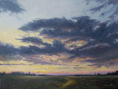 Over the fields di Volha Milashevich-Valentynovich, Pittura in vendita su Singulart