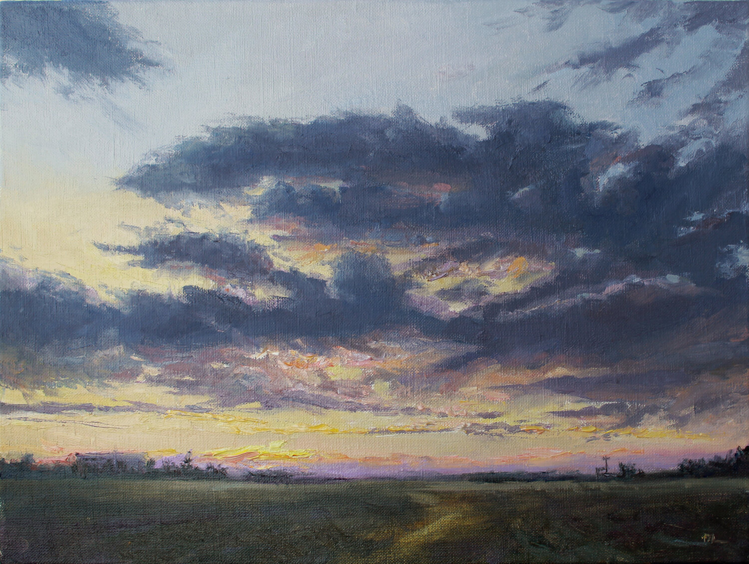 Over the fields Volha Milashevich-Valentynovich Peinture originale à vendre