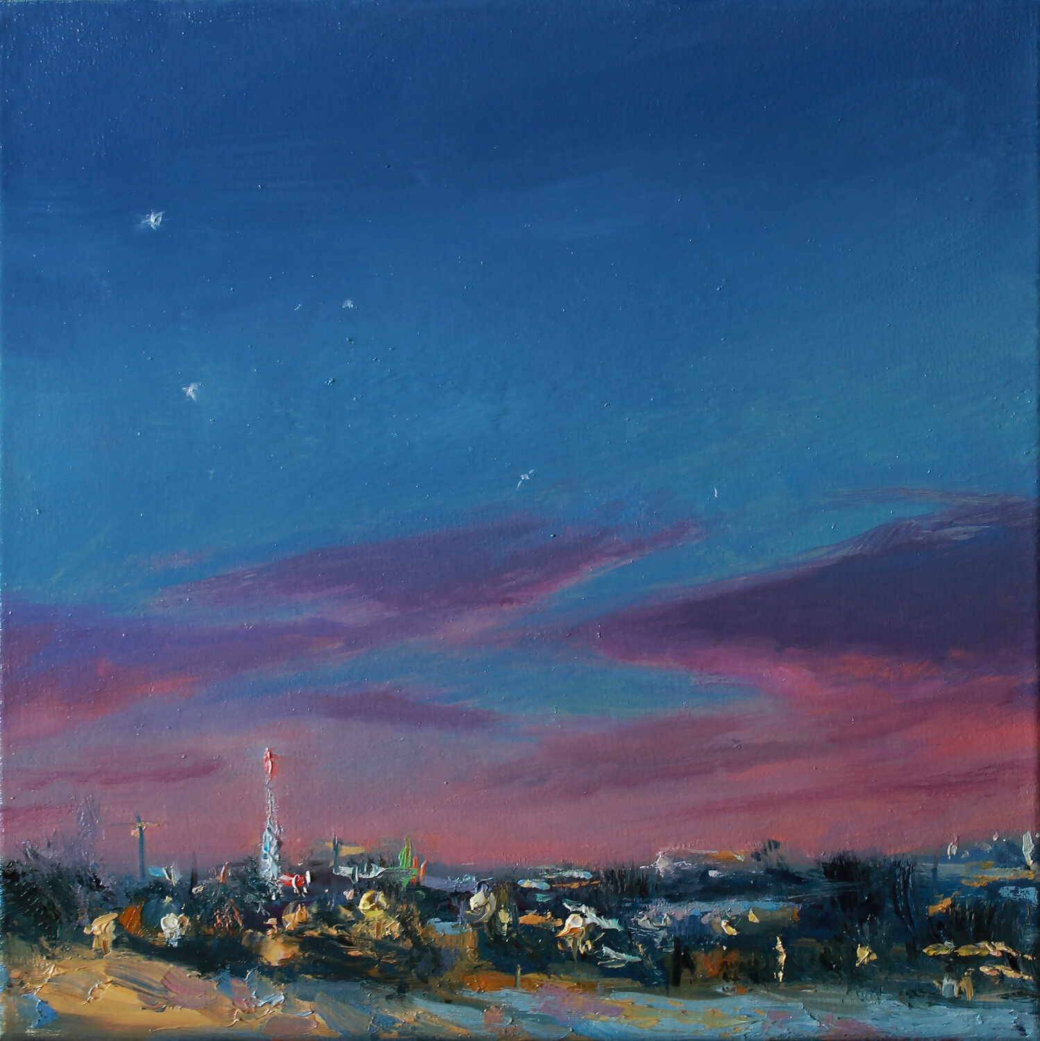 First winter stars Volha Milashevich-Valentynovich Dipinto originale in vendita