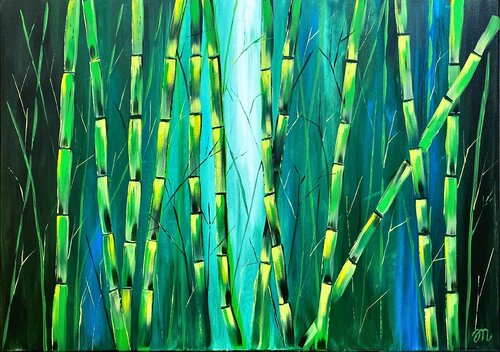 Under Bamboos van Magdolna Juhasz, Schilderij te koop op Singulart