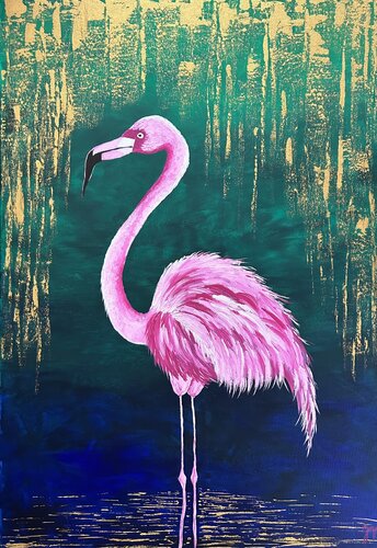 Flamingo von Magdolna Juhasz, Malerei kaufen auf Singulart