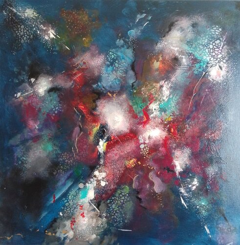 Cosmos bleu von JANMI, Malerei kaufen auf Singulart