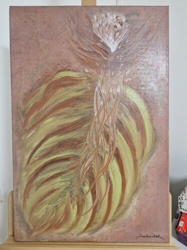 Ma racine Dorée di Souhir Driss, Pittura in vendita su Singulart