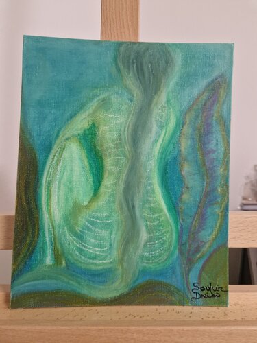 La Dame verte van Souhir Driss, Schilderij te koop op Singulart