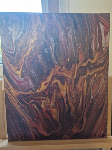 Mon cœur enflammé van Souhir Driss, Schilderij te koop op Singulart