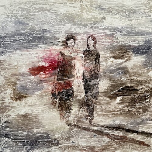 Zu zweit ist vieles leichter by Claudia Jäger, Painting for Sale on Singulart