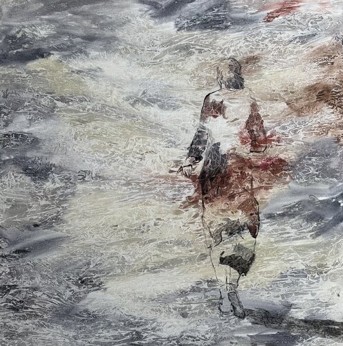 Frau im Bild van Claudia Jäger, Schilderij te koop op Singulart
