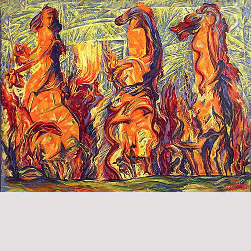 “Flame Archetypes” de Mykola Kanievskyi, Pintura a la venta en Singulart