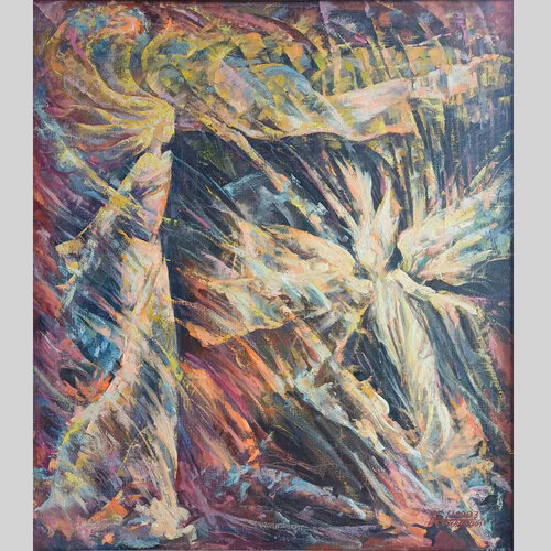 Girl and the Elf by Mykola Kanievskyi, Painting for Sale on Singulart