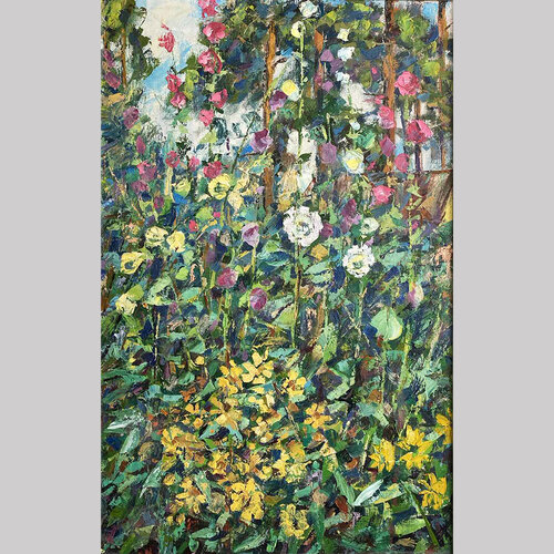 Mallows in Bloom von Mykola Kanievskyi, Malerei kaufen auf Singulart