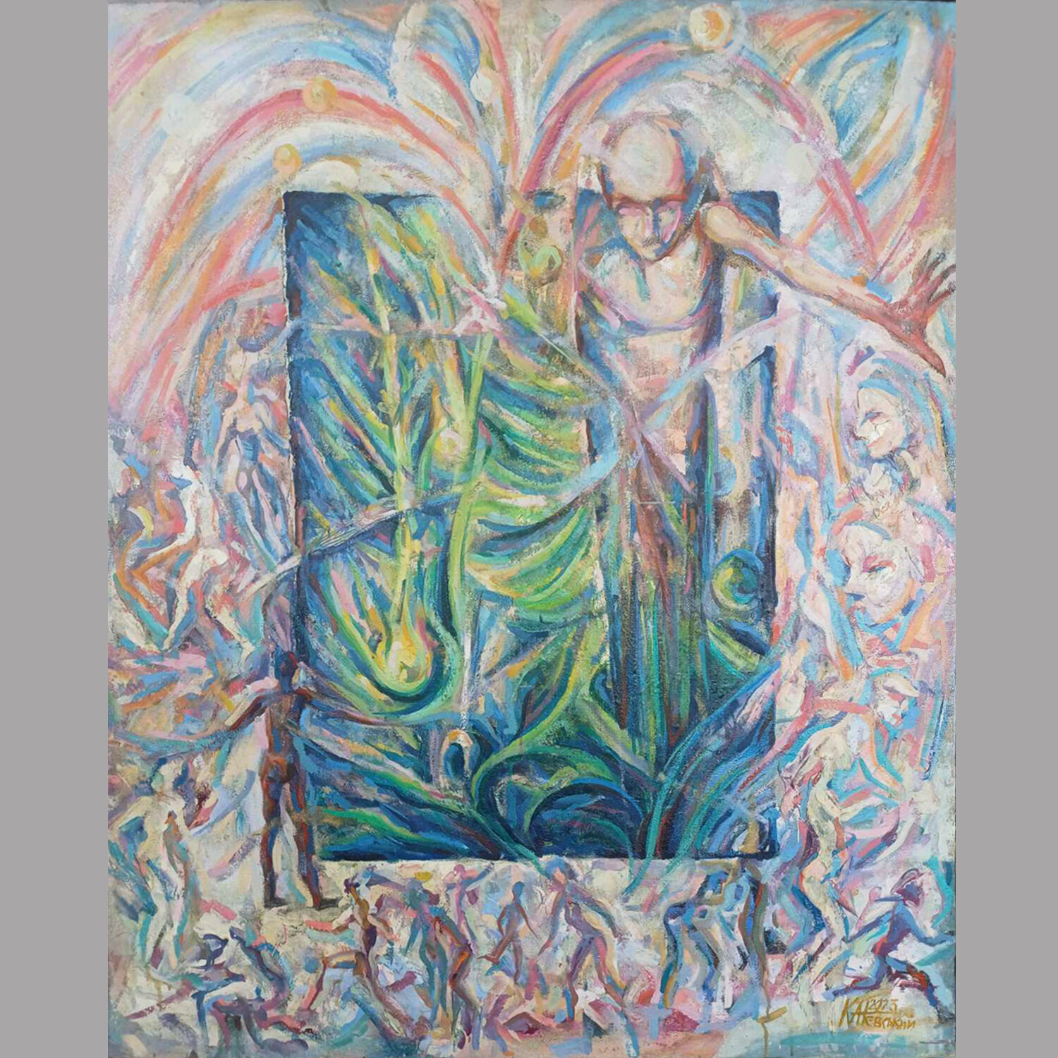 Fern Flower Mykola Kanievskyi Originalgemälde zu verkaufen
