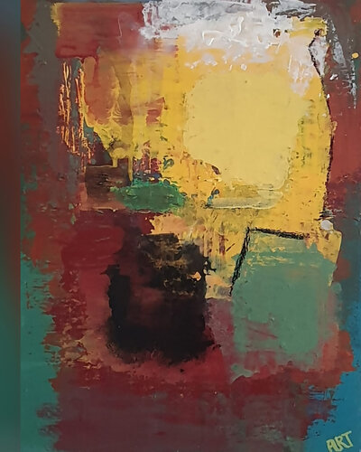 Licht am Ende des Tunnels van Angela Rathjen, Schilderij te koop op Singulart