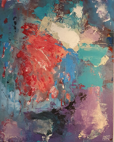 Explosion im All van Angela Rathjen, Schilderij te koop op Singulart