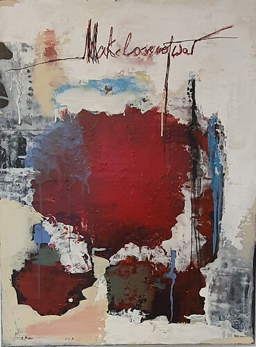 Make love not war van Angela Rathjen, Schilderij te koop op Singulart