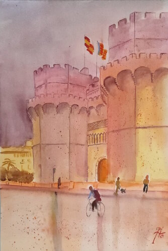 A la luna de Valencia par Oki Hoyos, Œuvre sur papier en vente sur Singulart