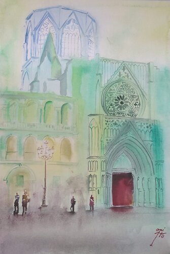 Camino al Santo Grial by Oki Hoyos, Work on Paper for Sale on Singulart