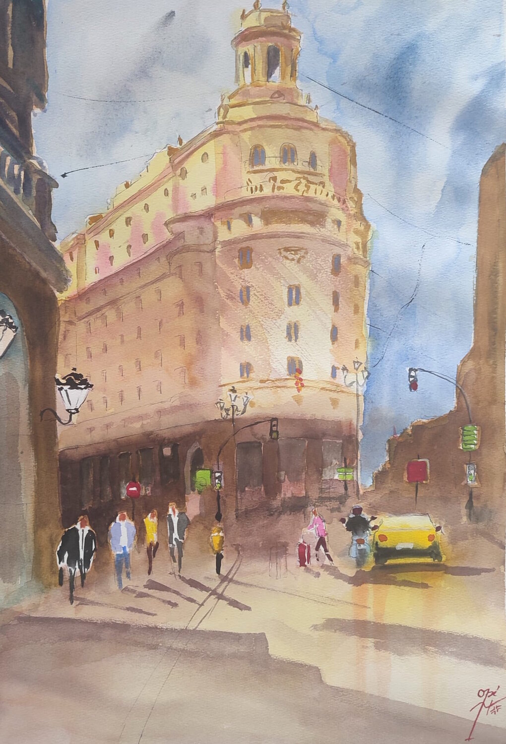 Latidos del Centro Histórico Oki Hoyos Werk auf Papier zu verkaufen
