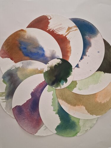 Nou paisatges ( nine landscapes) de Paco Roig, Obra en papel a la venta en Singulart