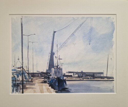 Palamos harbourd by Paco Roig, Painting for Sale on Singulart