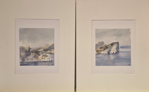 Cap Formentor. Mallorca ( two watercolors) by Paco Roig, Painting for Sale on Singulart