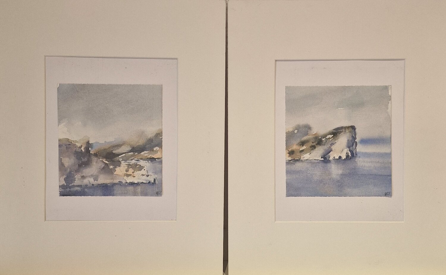 Cap Formentor. Mallorca ( two watercolors) Paco Roig Original painting for sale