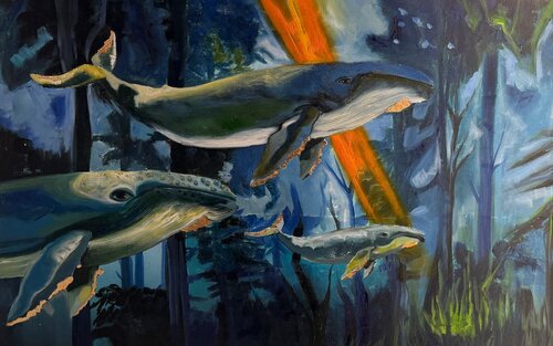Family in blue par JUANCA CALLEJAS, Peinture en vente sur Singulart