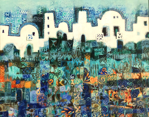 A travers la prairie par Hakim Tounsi, Peinture en vente sur Singulart