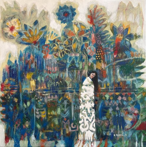 L’observatrice par Hakim Tounsi, Peinture en vente sur Singulart