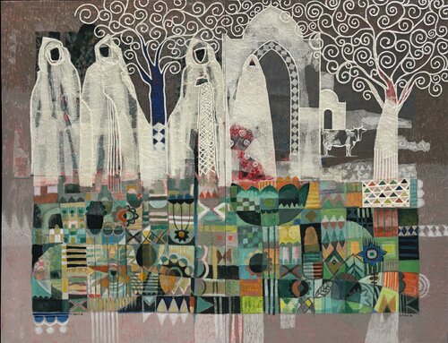 Bernous et haïk by Hakim Tounsi, Painting for Sale on Singulart