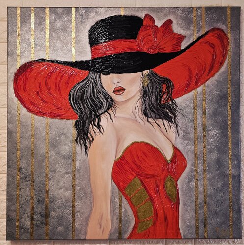 Lady in Red von Tatjana Eckert, Malerei kaufen auf Singulart