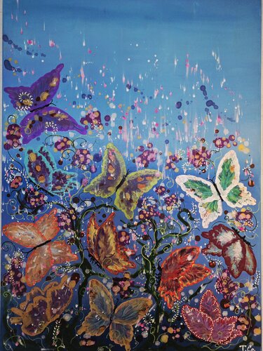Schmetterling Tanz de Tatjana Eckert, Pintura a la venta en Singulart