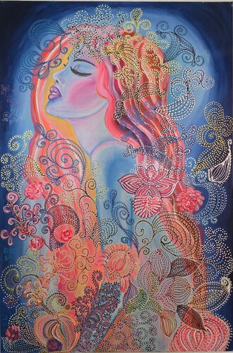 Wunderland van Tatjana Eckert, Schilderij te koop op Singulart