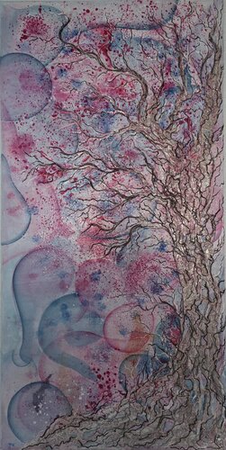 Bubblegum Wunsch Baum van Tatjana Eckert, Schilderij te koop op Singulart