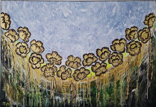 Goldmohn van Tatjana Eckert, Schilderij te koop op Singulart