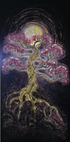 Jacaranda Blüte de Tatjana Eckert, Pintura a la venta en Singulart