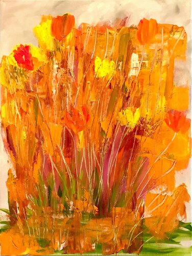 TULIPS IN CANADA de Helen Fortin, Pintura a la venta en Singulart