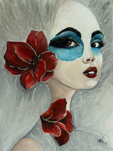 Mirada velada by Marce Buchi, 油畫 for Sale on Singulart