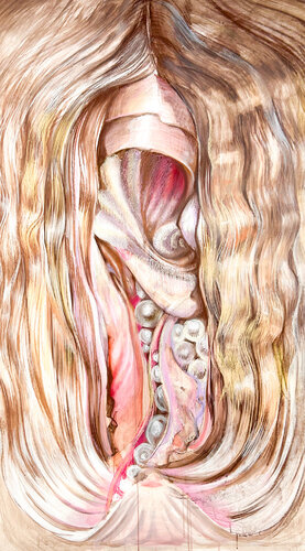 Ear Listening to Music di Baroque Anarchist, Pittura in vendita su Singulart