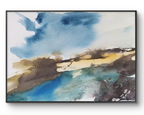 Landschaft abstrakt von Gina Stöcklein, Malerei kaufen auf Singulart