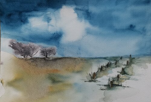 Landschaft abstrakt de Gina Stöcklein, Pintura a la venta en Singulart