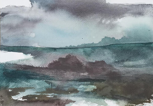 Landschaft abstrakt van Gina Stöcklein, Schilderij te koop op Singulart