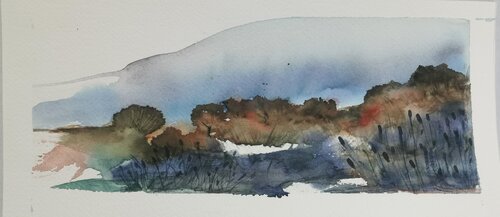 Intuitive Landschaft Aquarelle di Gina Stöcklein, Pittura in vendita su Singulart