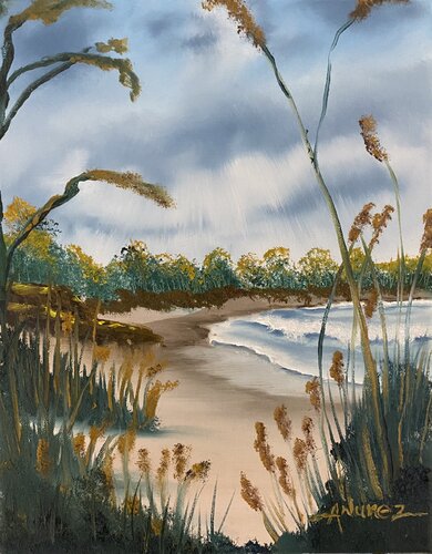 Coastal Stillness van Anthony Nunez, Schilderij te koop op Singulart