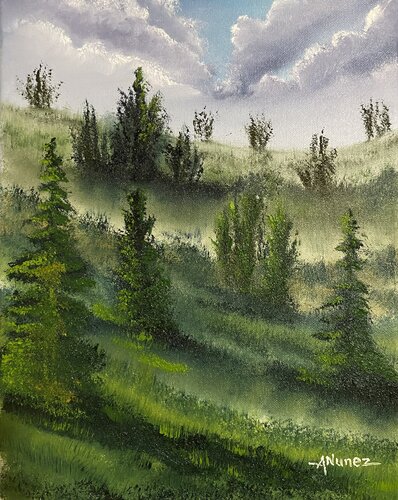 “Whispers Beyond the Pines” by Anthony Nunez, Painting for Sale on Singulart