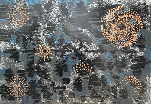 "Opus VIII – Nocturnal Constellations di Sotiris Christodoulou, Pittura in vendita su Singulart