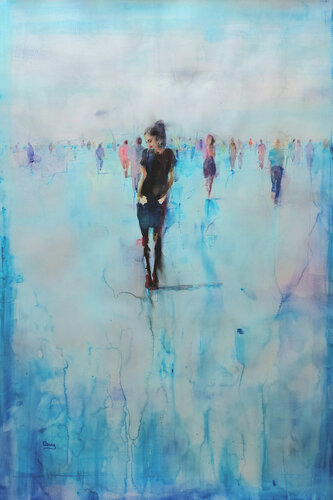Walks through the sky -36 par Oscar Alvarez Pardo, Œuvre sur papier en vente sur Singulart
